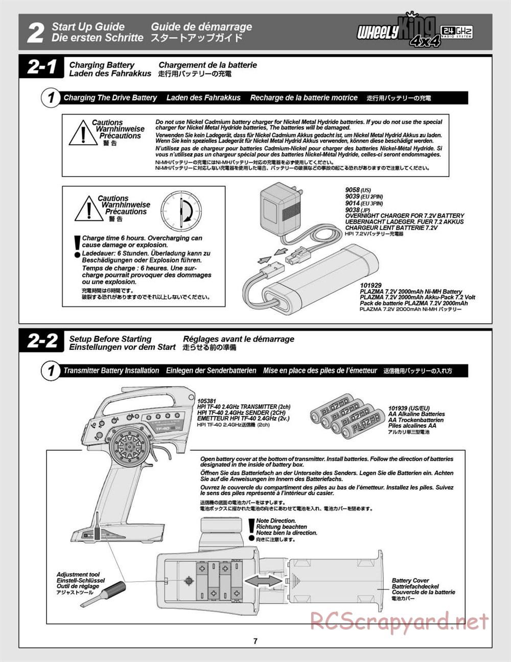HPI - Wheely King 4x4 - Manual - Page 7