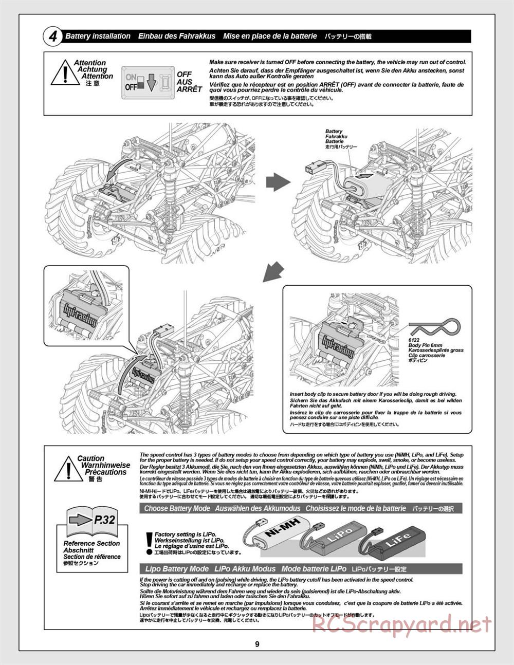 HPI - Wheely King 4x4 - Manual - Page 9