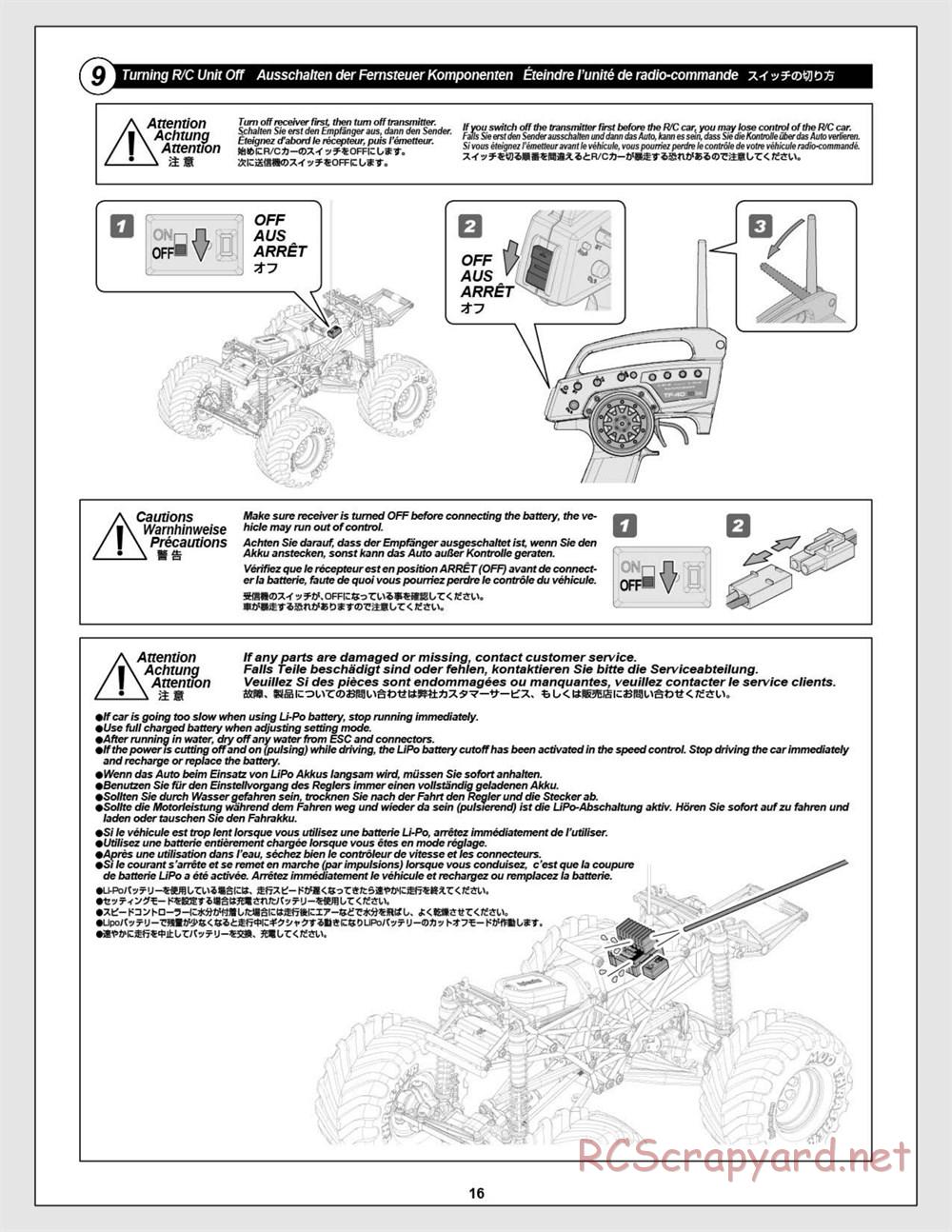 HPI - Wheely King 4x4 - Manual - Page 16
