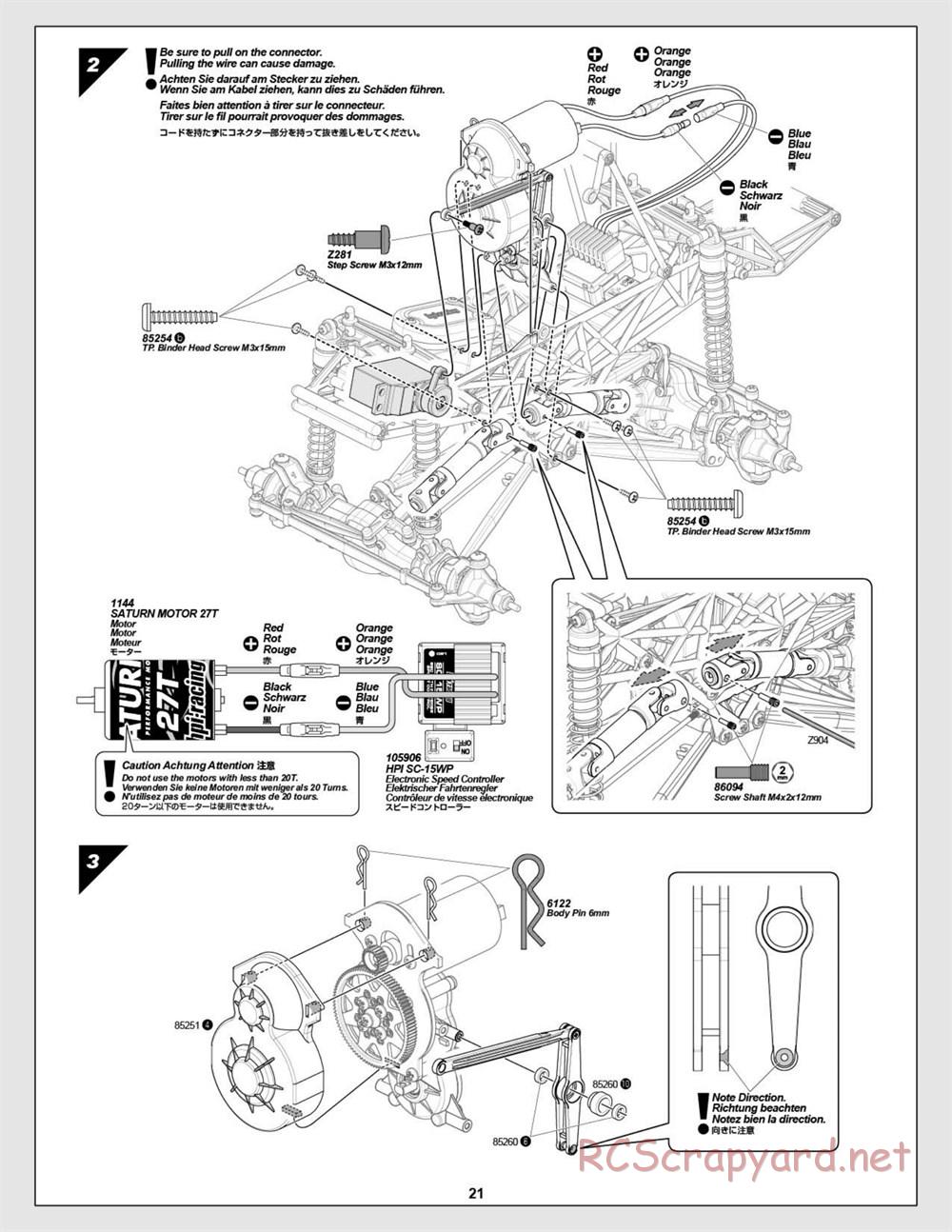 HPI - Wheely King 4x4 - Manual - Page 21
