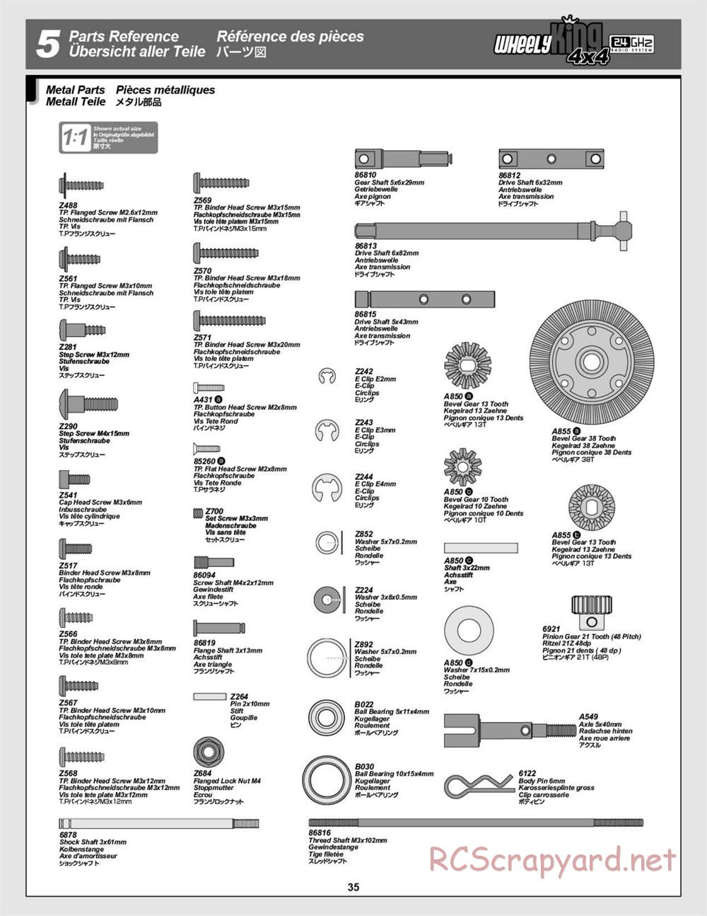 HPI - Wheely King 4x4 - Manual - Page 35