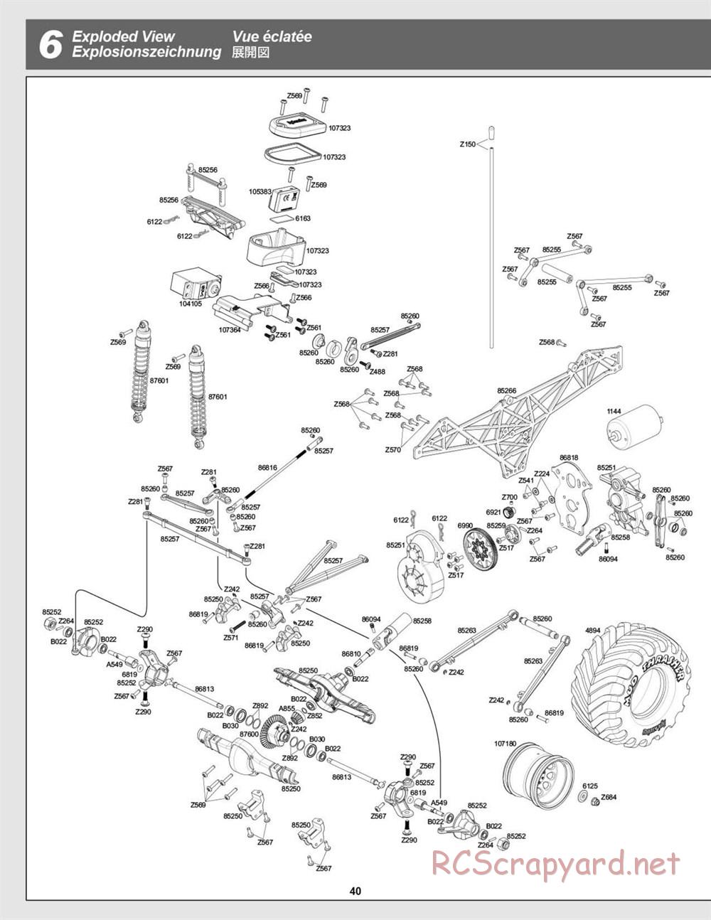 HPI - Wheely King 4x4 - Exploded View - Page 40