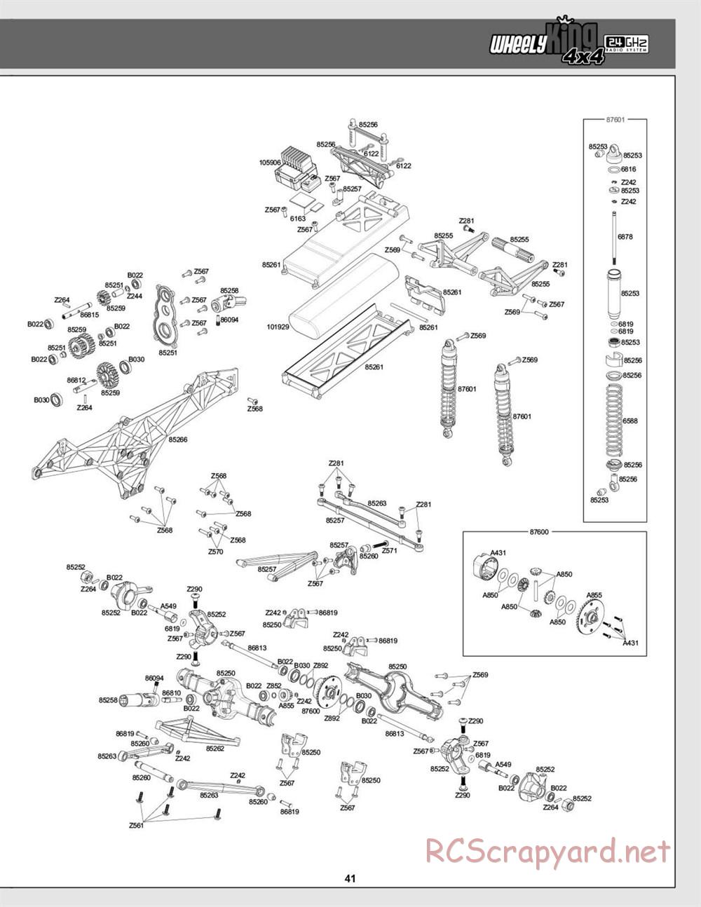 HPI - Wheely King 4x4 - Exploded View - Page 41