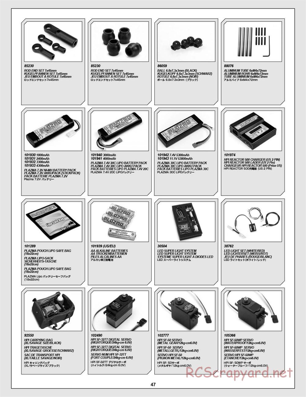 HPI - Wheely King 4x4 - Manual - Page 47