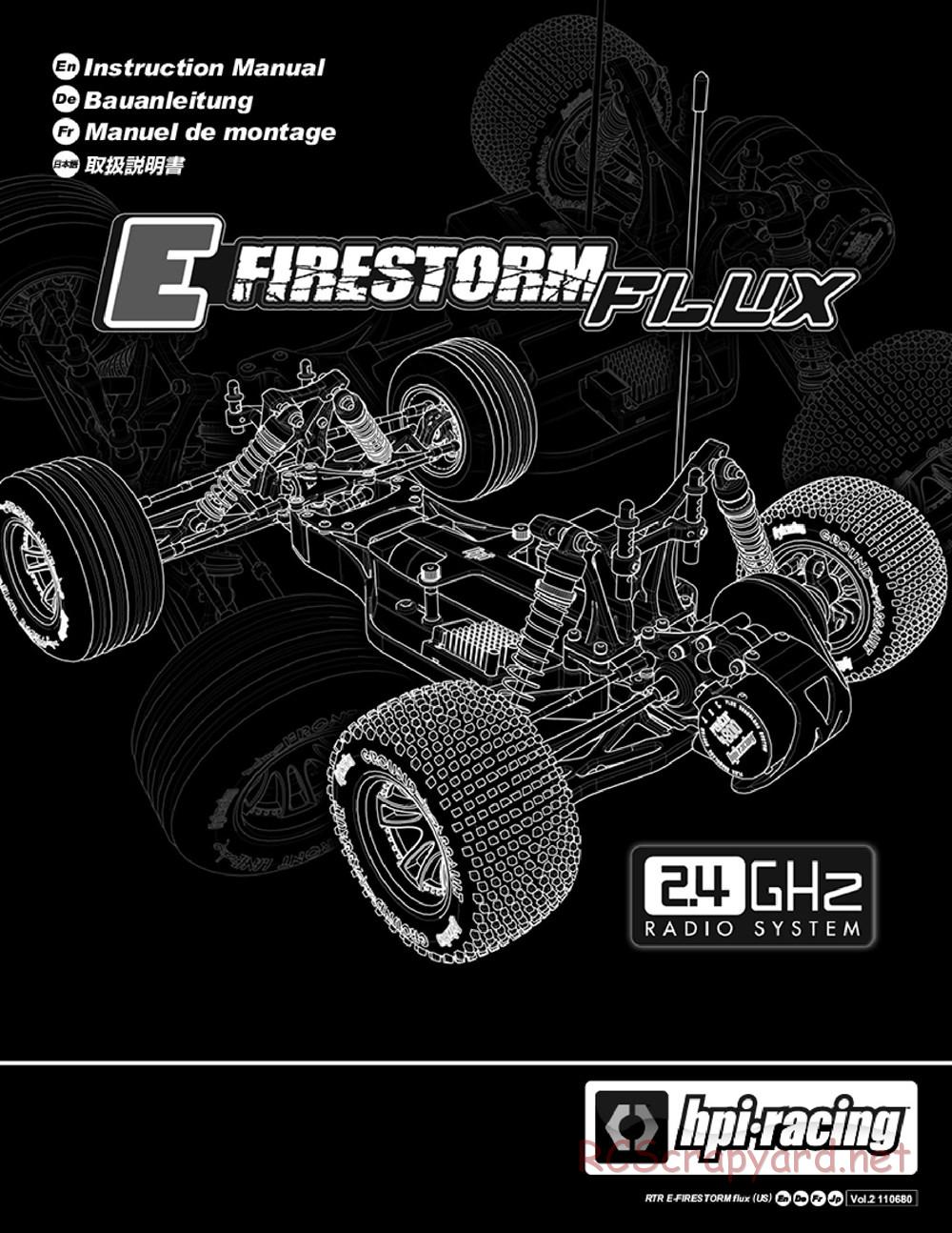 HPI - E-Firestorm 10T Flux - Manual - Page 1