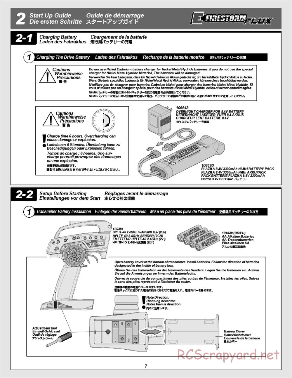 HPI - E-Firestorm 10T Flux - Manual - Page 7