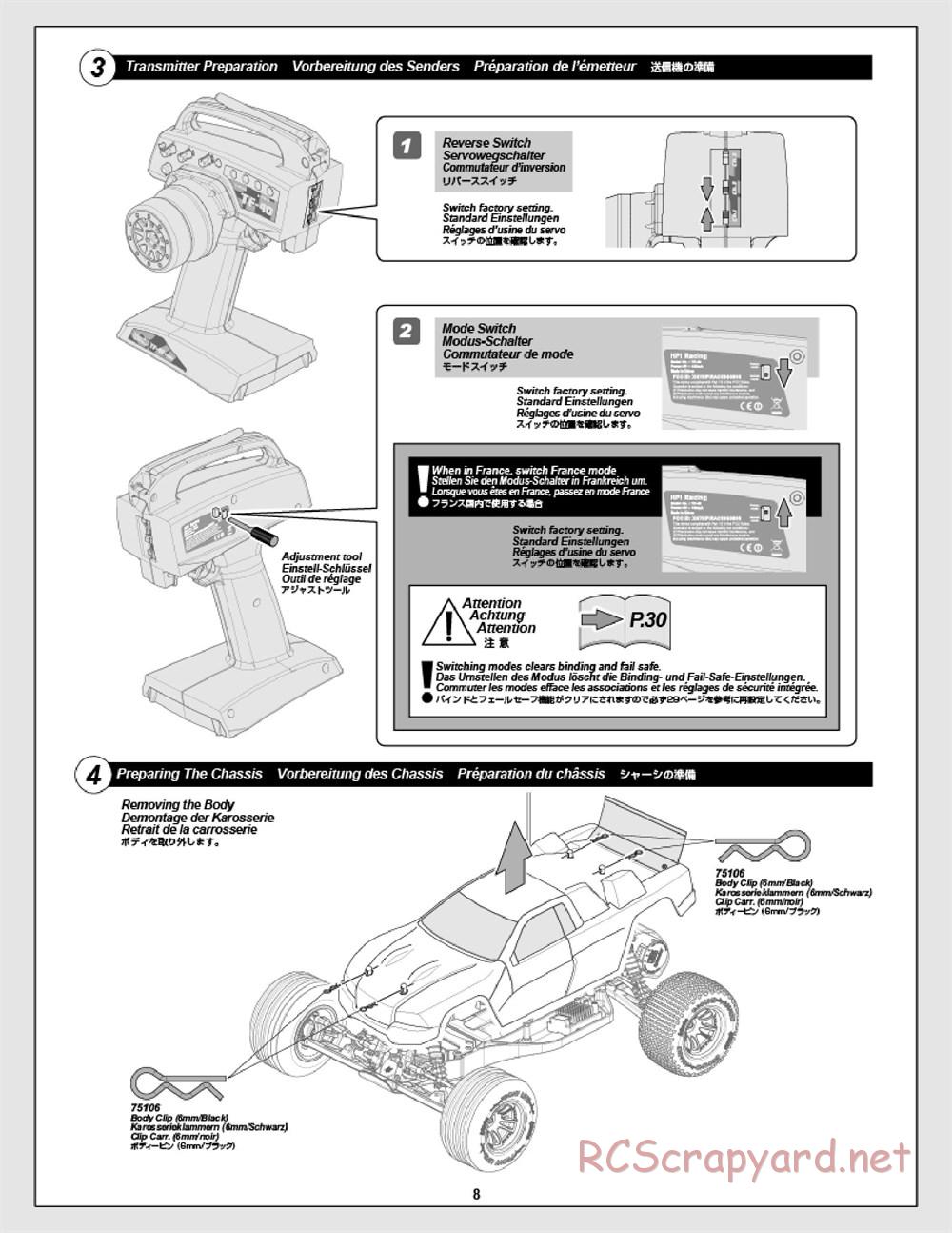 HPI - E-Firestorm 10T Flux - Manual - Page 8