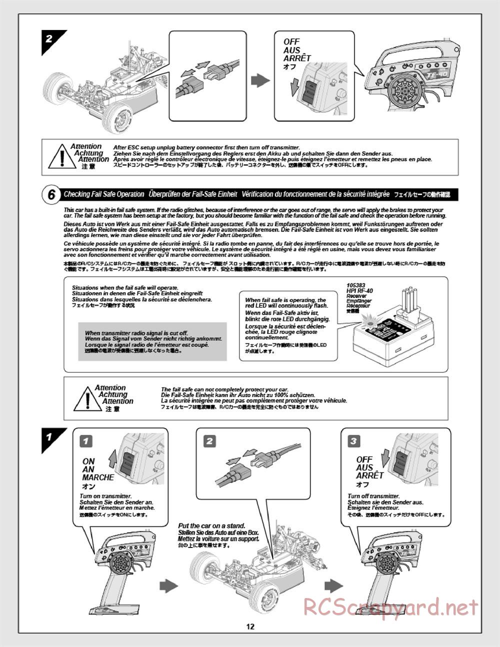 HPI - E-Firestorm 10T Flux - Manual - Page 12