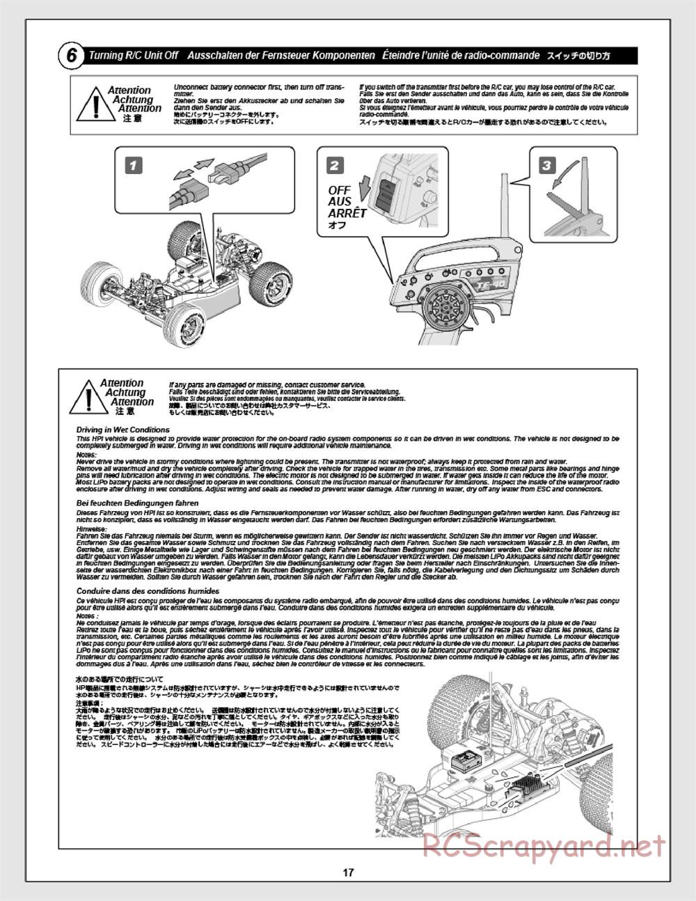 HPI - E-Firestorm 10T Flux - Manual - Page 17
