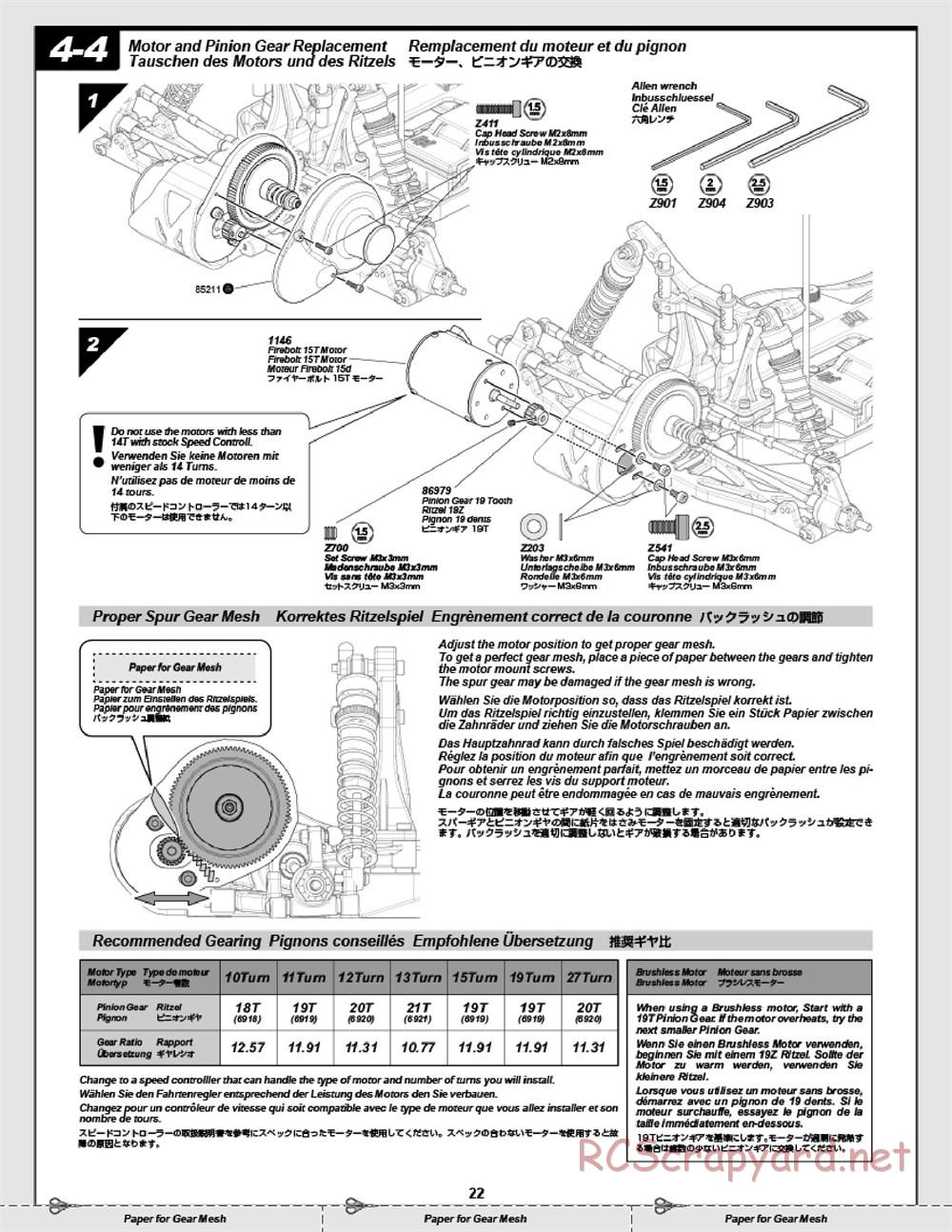 HPI - E-Firestorm 10T Flux - Manual - Page 22