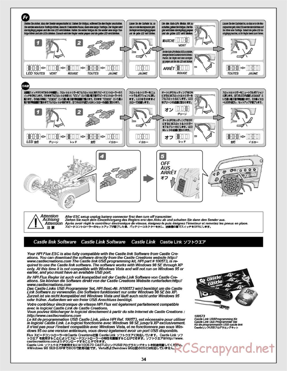 HPI - E-Firestorm 10T Flux - Manual - Page 34