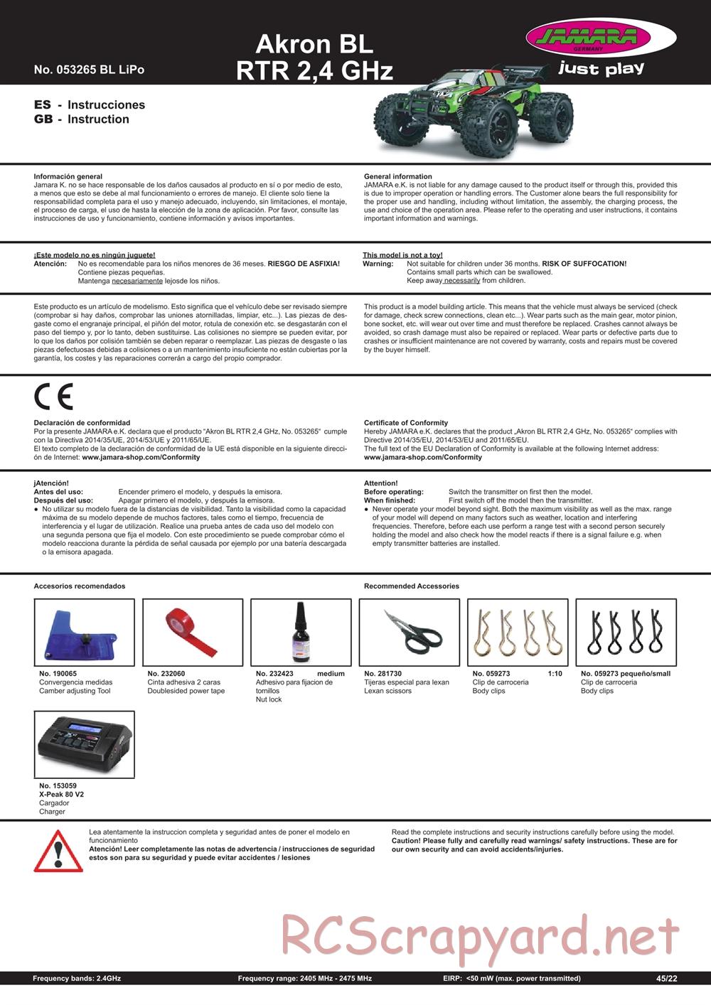 Jamara - Akron - Manual - Page 1