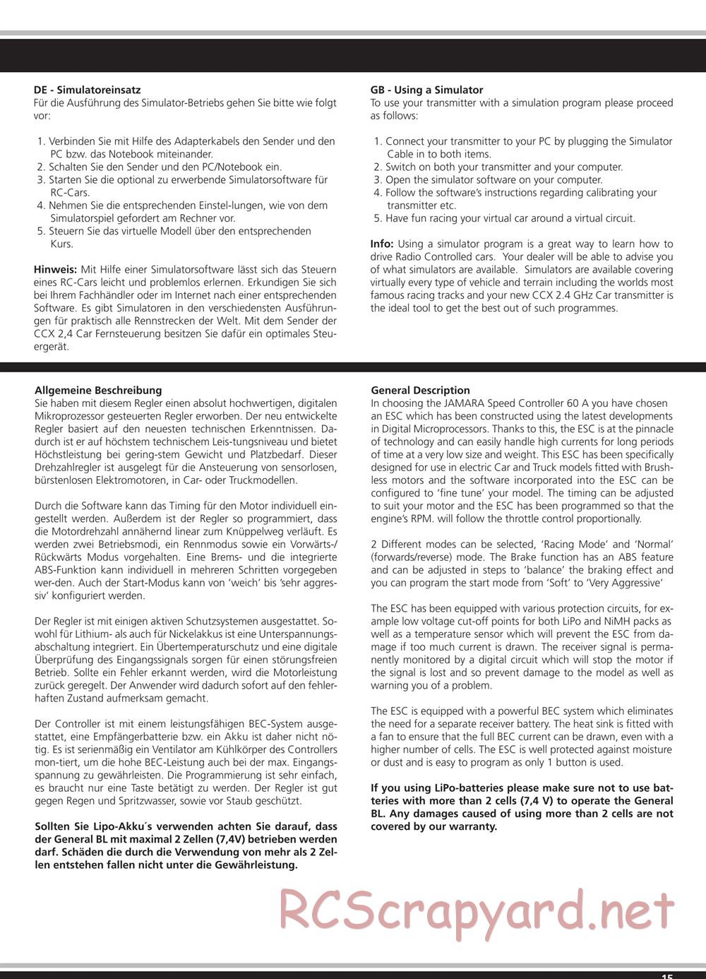 Jamara - BL-2 - Manual - Page 15