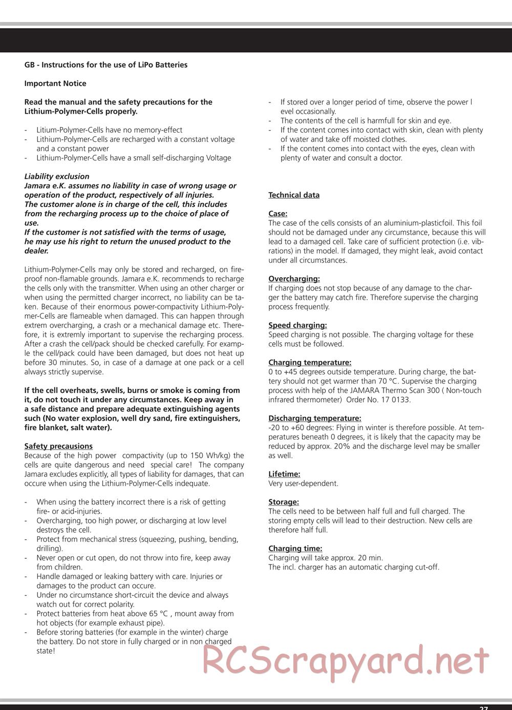 Jamara - BL-2 - Manual - Page 27