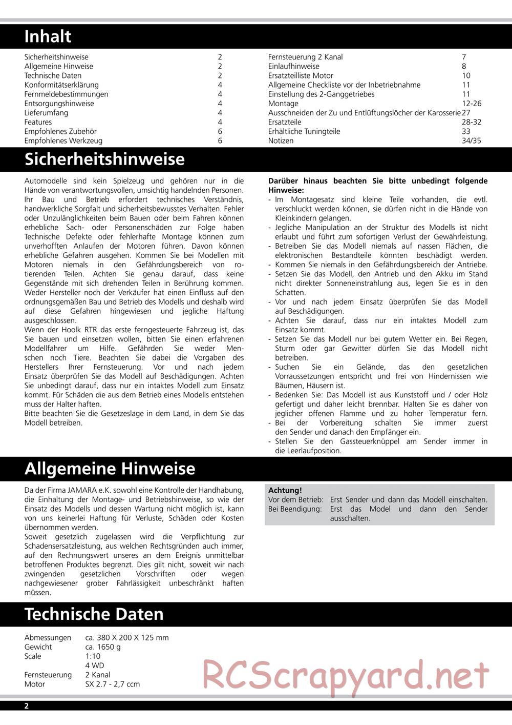 Jamara - Hoolk - Manual - Page 2