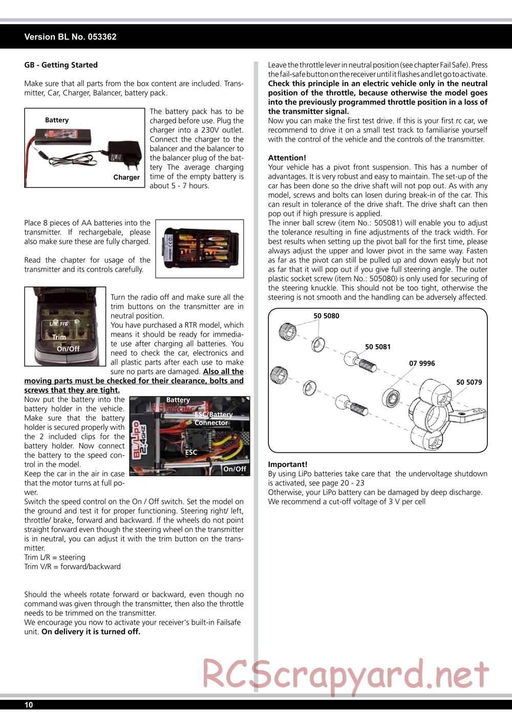 Jamara - Tiger Ice (Ice Tiger) - Manual - Page 10