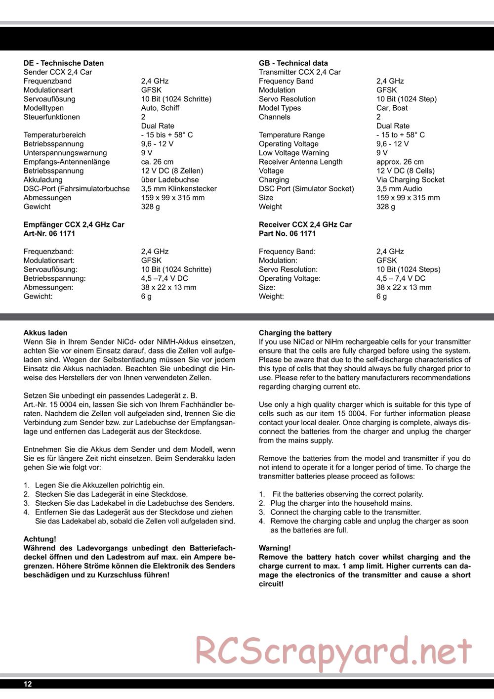 Jamara - Tiger Ice (Ice Tiger) - Manual - Page 12