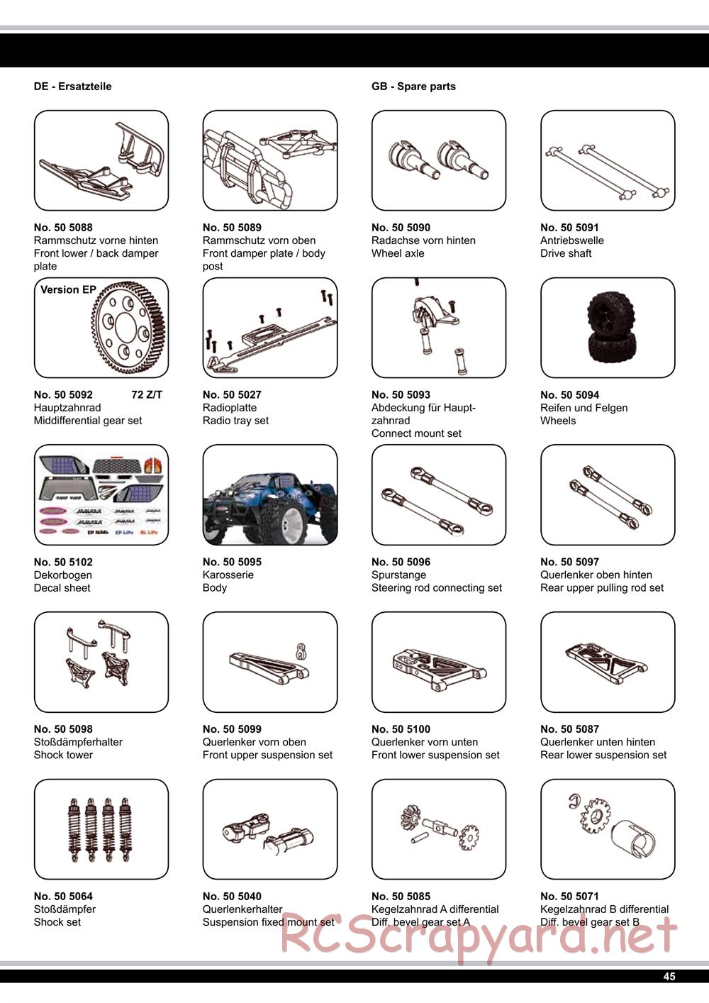 Jamara - Tiger Ice (Ice Tiger) - Manual - Page 45