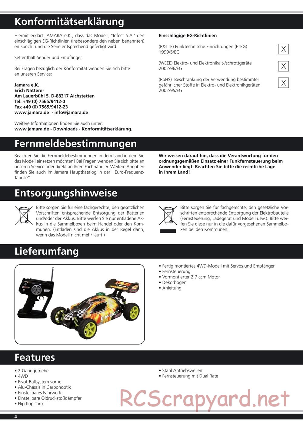 Jamara - Infect S.A. - Manual - Page 4