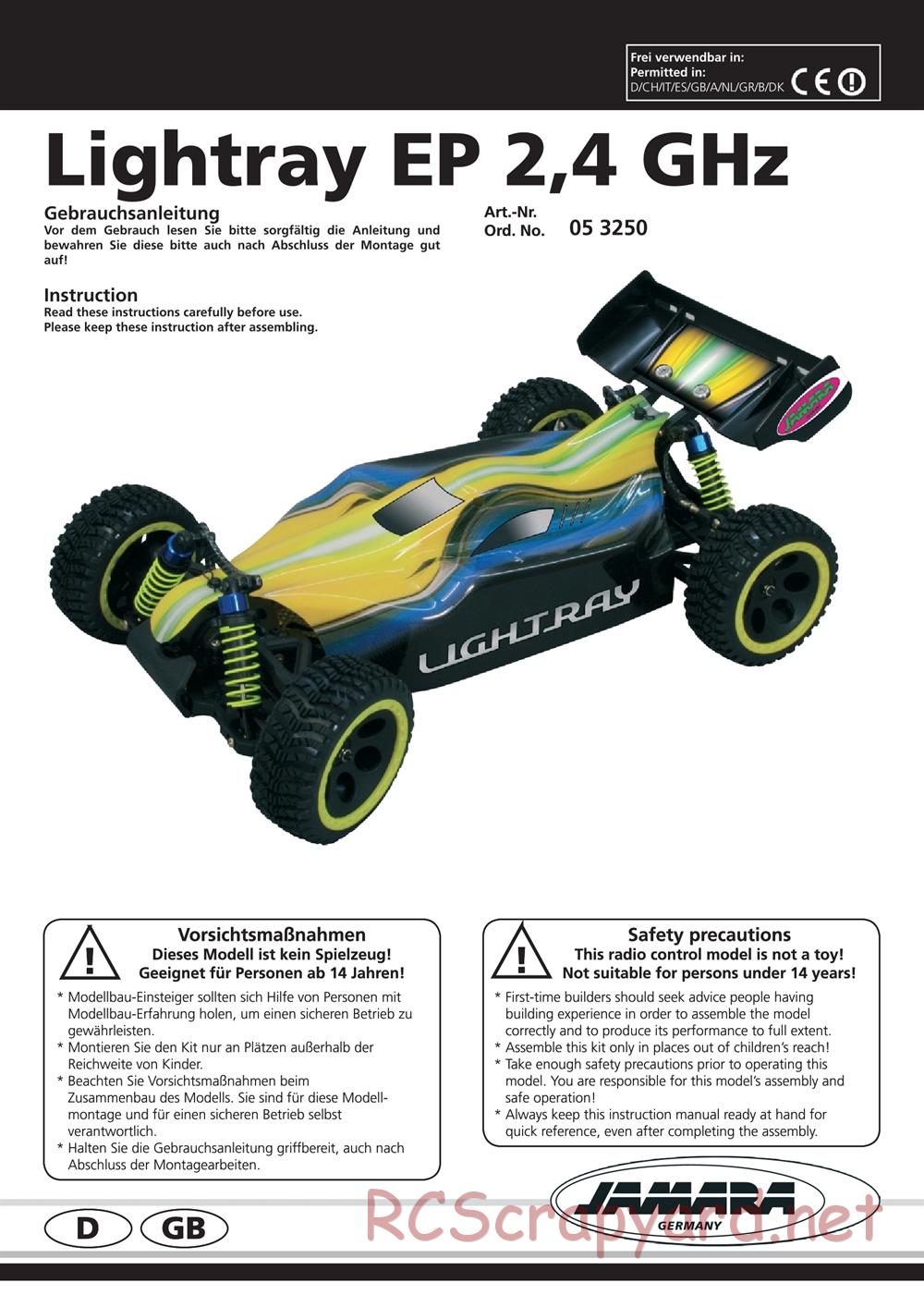 Jamara - Lightray EP - Manual - Page 1