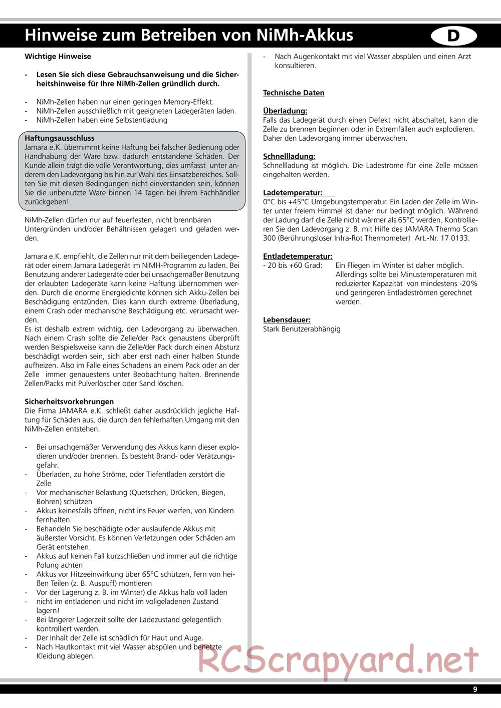 Jamara - Major BL RTR - Manual - Page 9