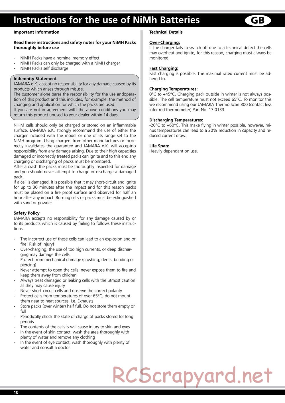 Jamara - Major BL RTR - Manual - Page 10
