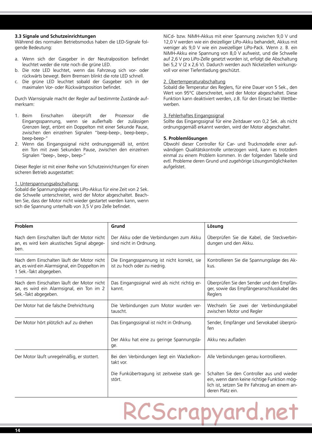 Jamara - Major BL RTR - Manual - Page 14