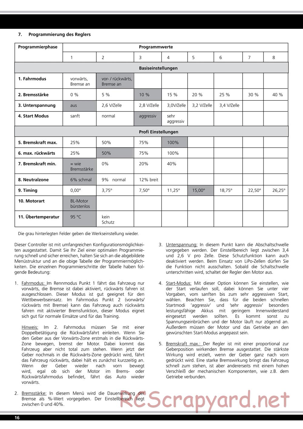 Jamara - Major BL RTR - Manual - Page 16
