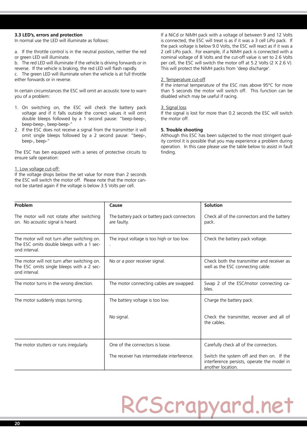 Jamara - Major BL RTR - Manual - Page 20