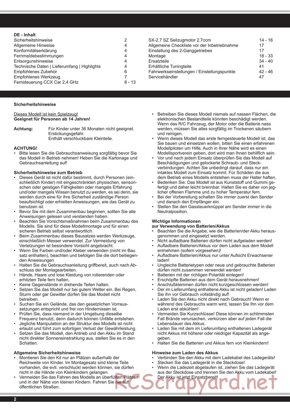 Jamara - Naxos GP - Manual - Page 2