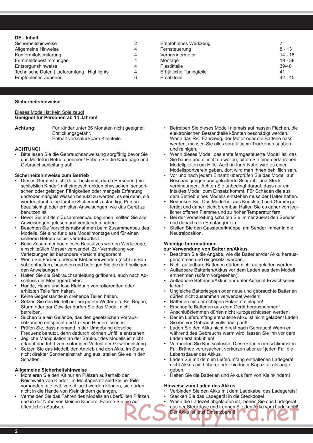 Jamara - Nexx-8T - Manual - Page 2