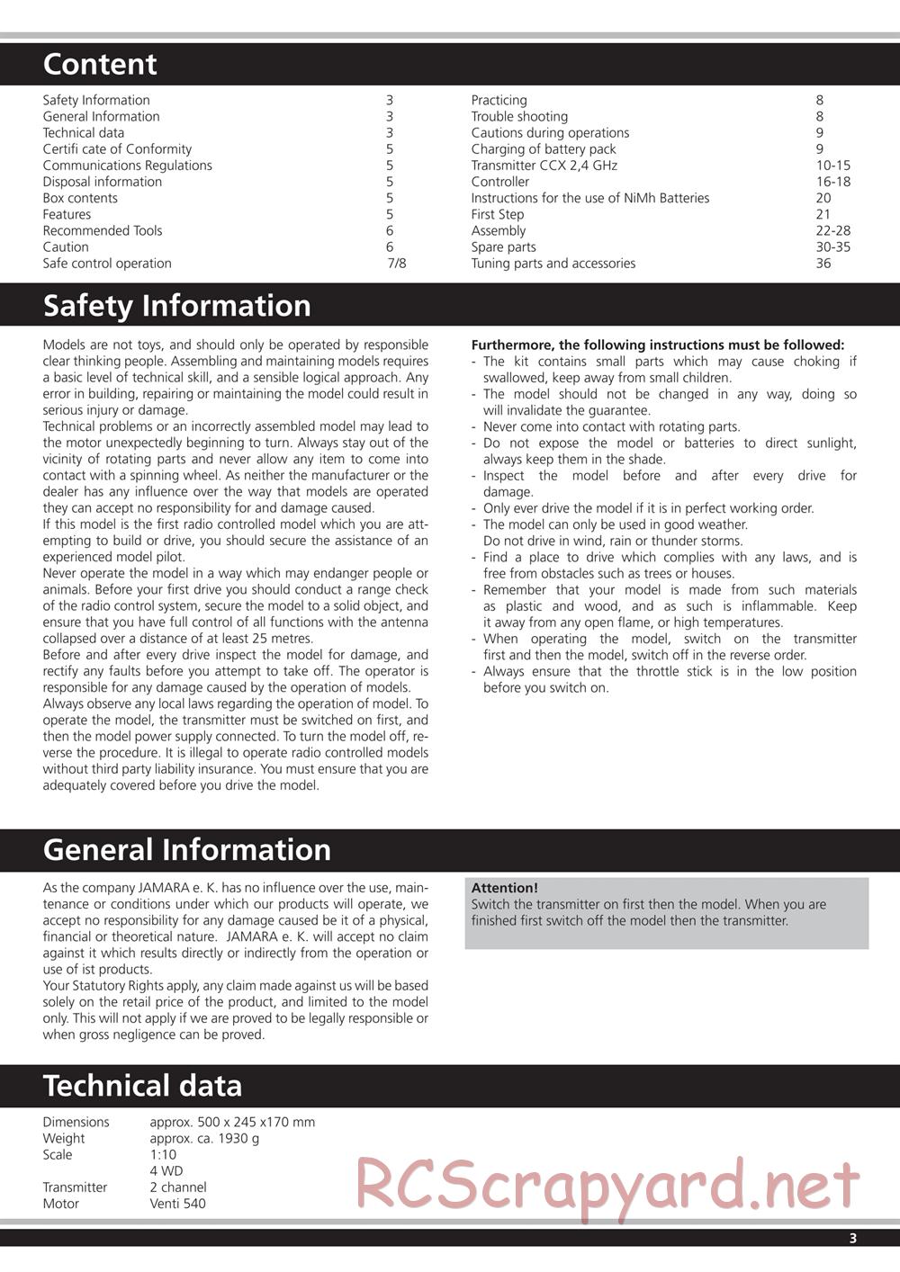 Jamara - SR10 EP - Manual - Page 3