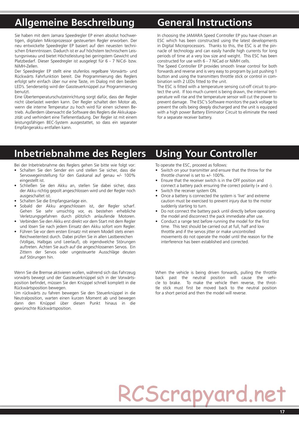 Jamara - SR10 EP - Manual - Page 17