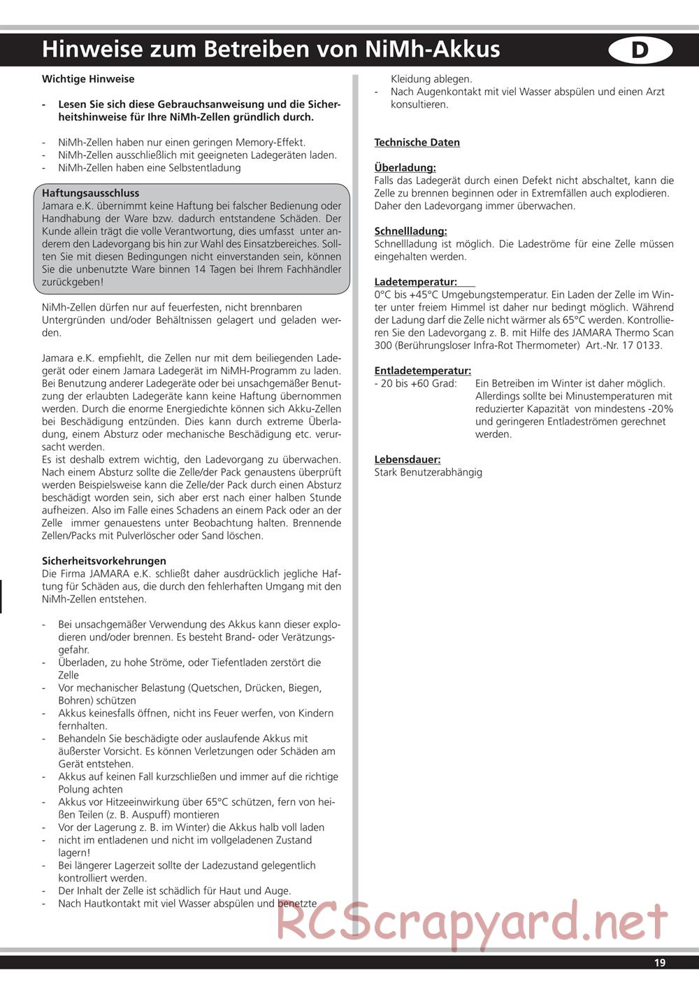 Jamara - SR10 EP - Manual - Page 19