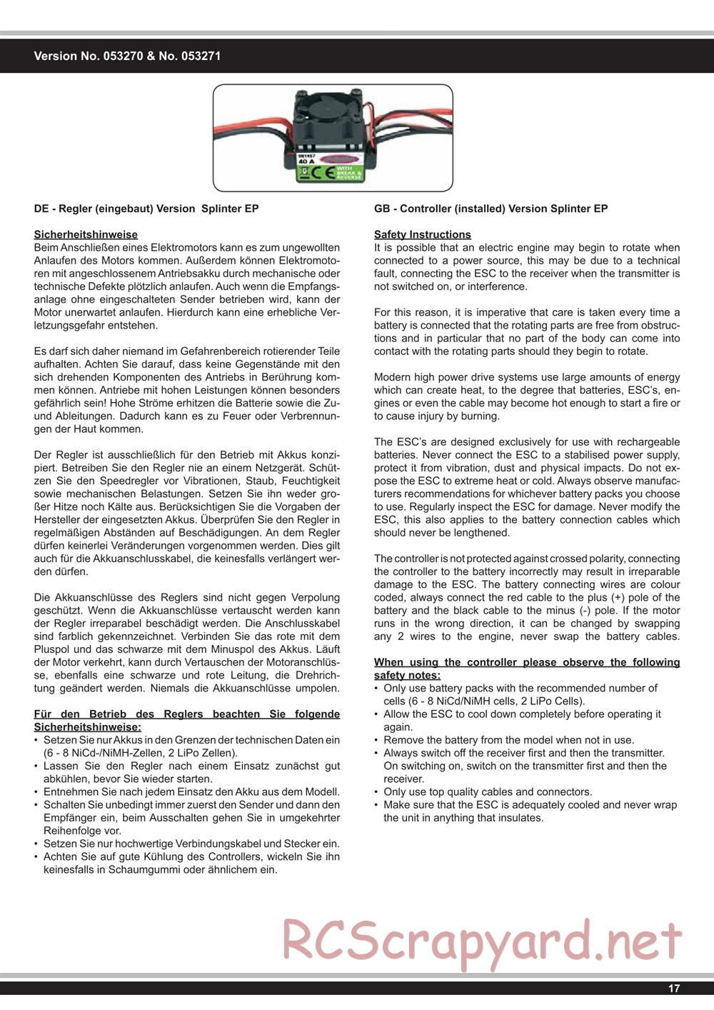 Jamara - Splinter - Manual - Page 17