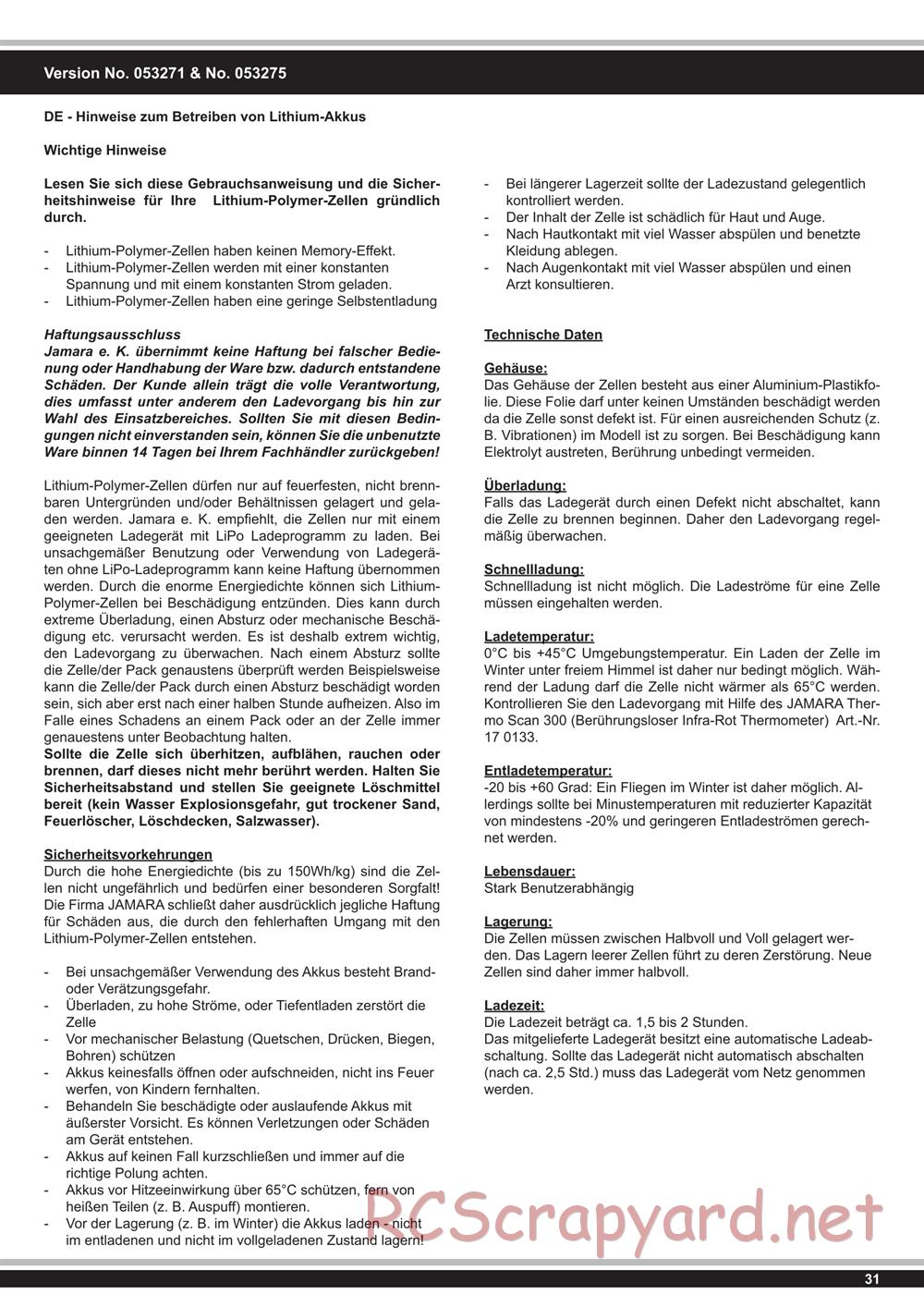 Jamara - Splinter - Manual - Page 31