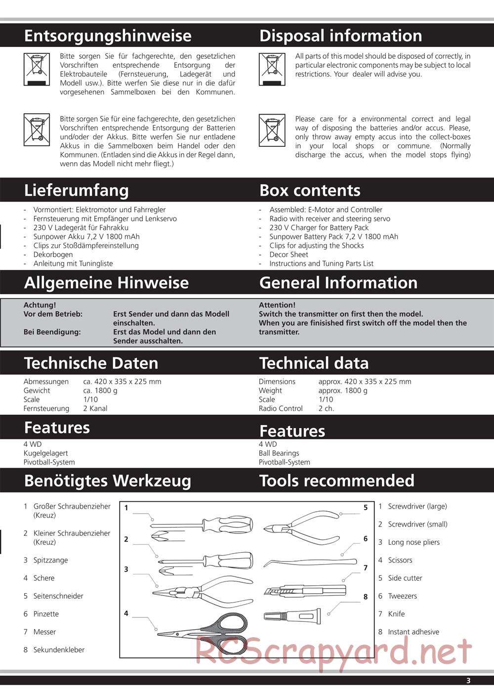 Jamara - Tiger - Manual - Page 3