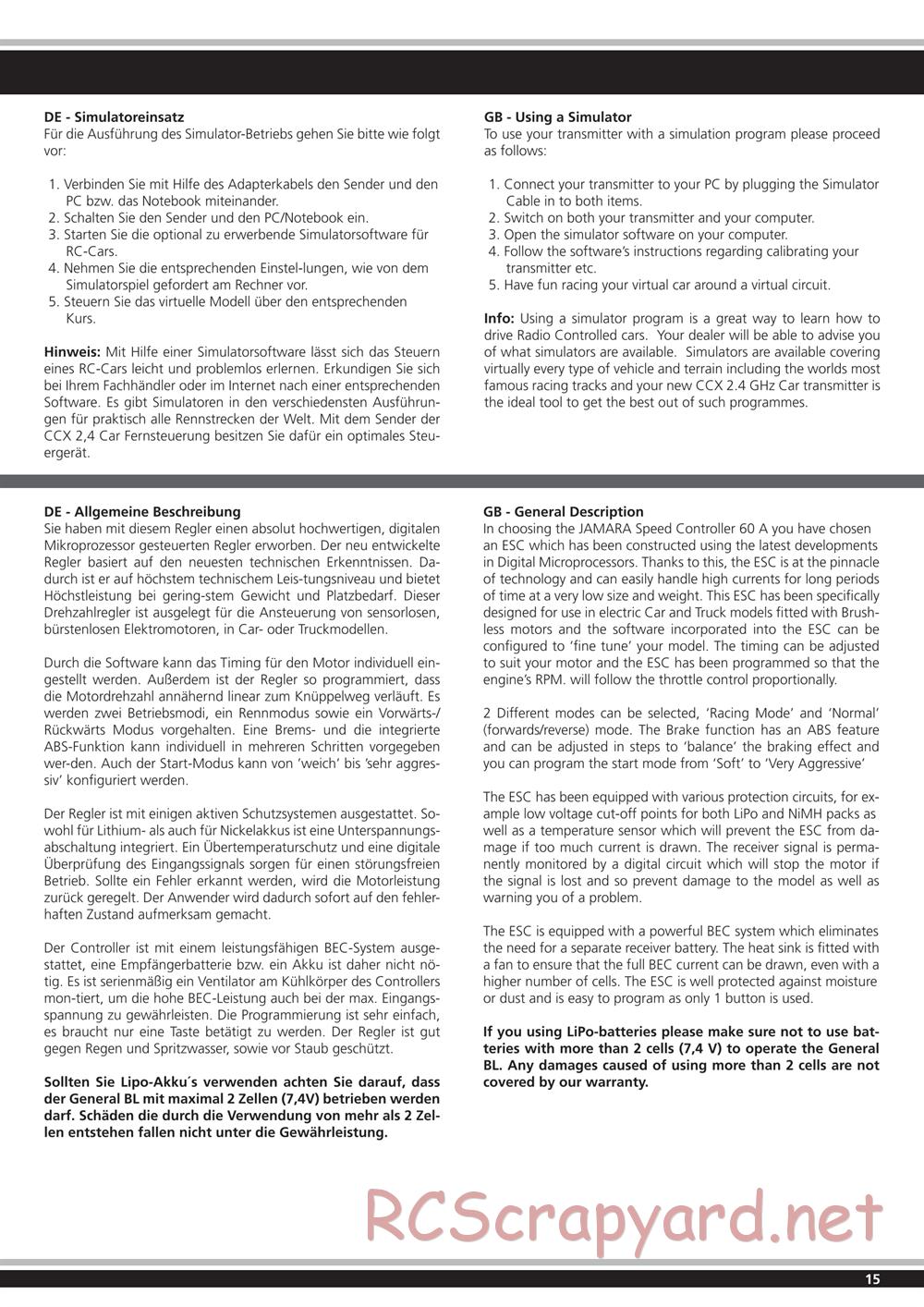 Jamara - Toxic BL - Manual - Page 15