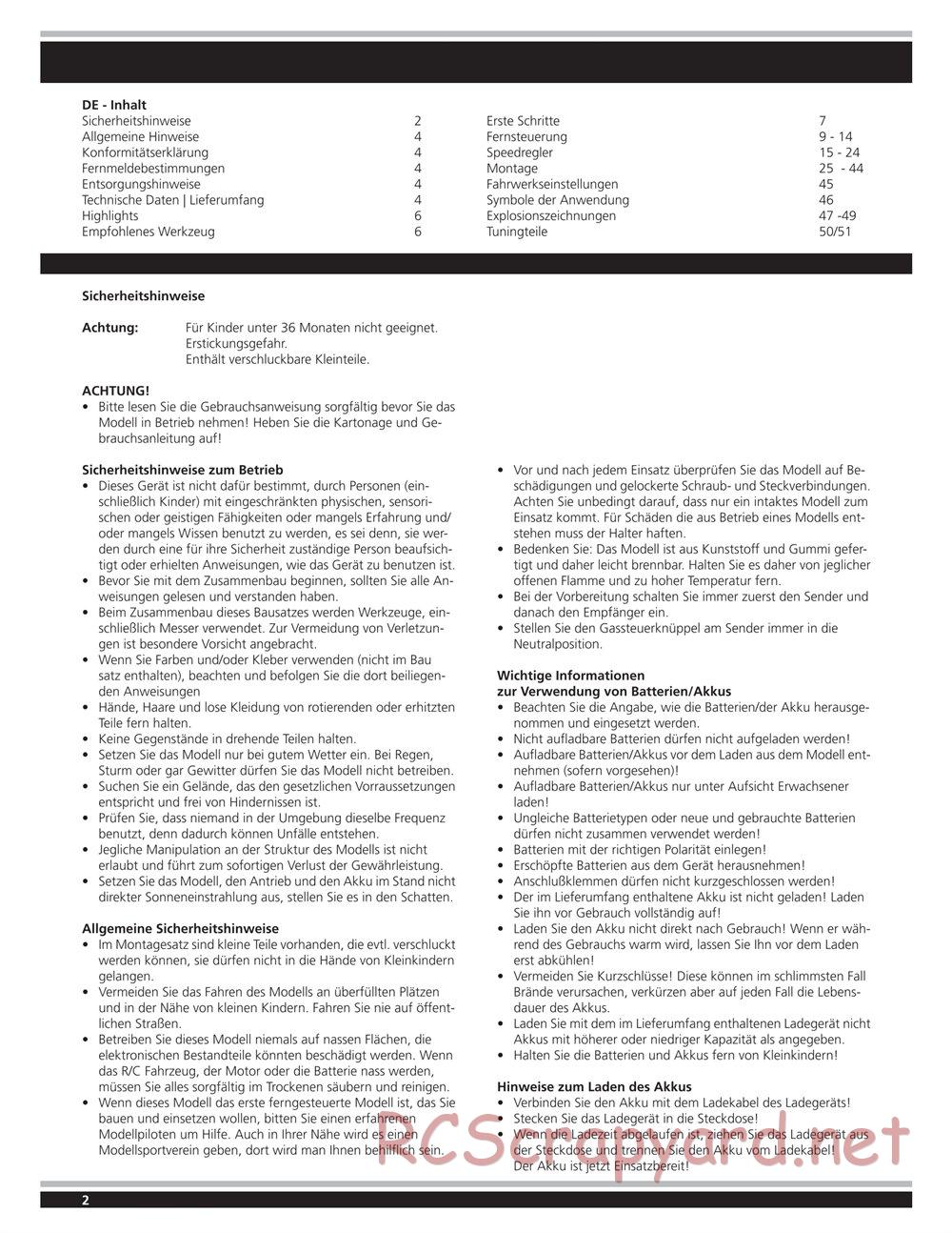 Jamara - Ultra LX2-e - Manual - Page 2