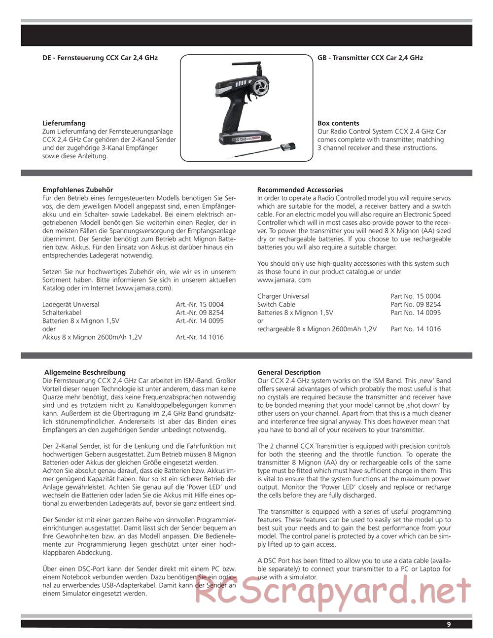 Jamara - Ultra LX2-e - Manual - Page 9
