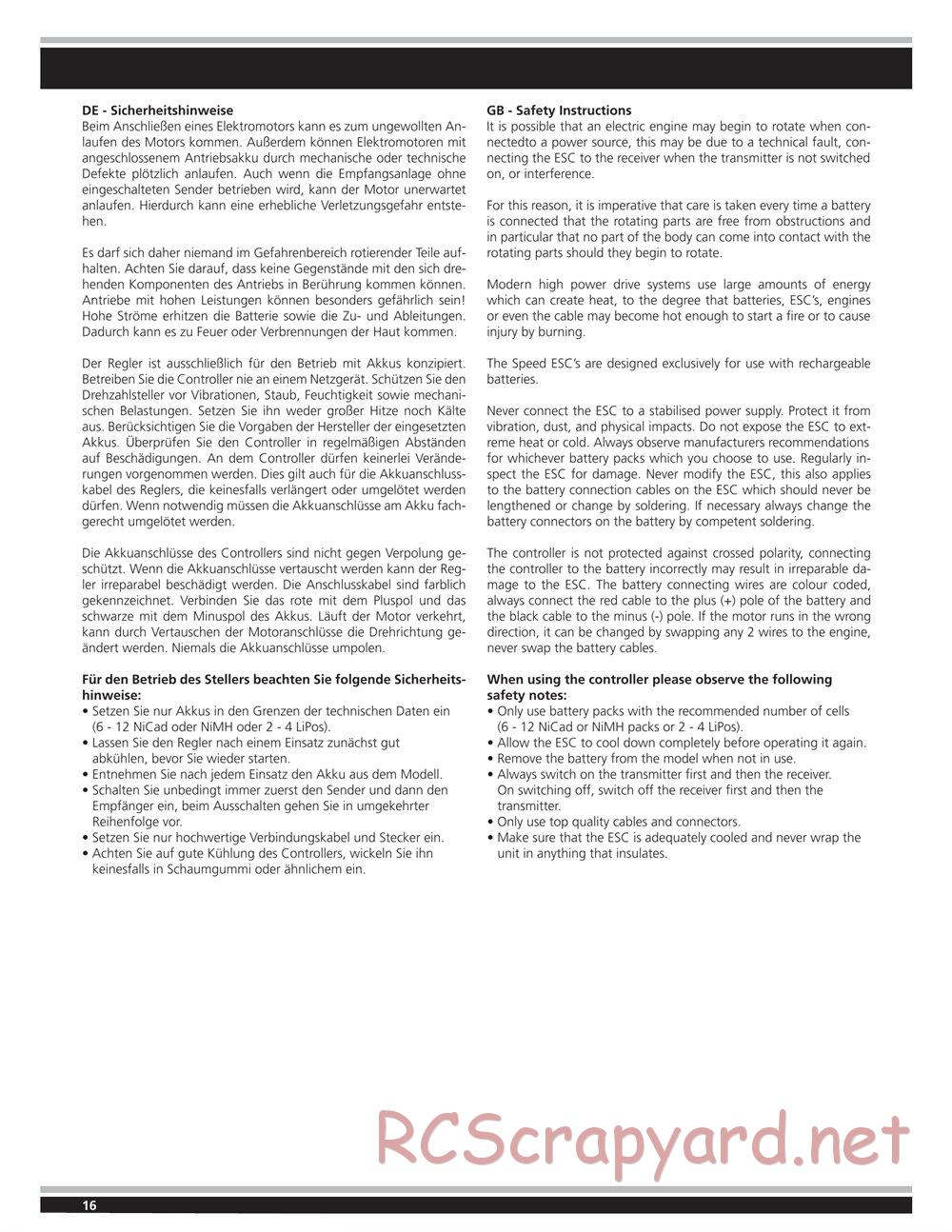 Jamara - Ultra LX2-e - Manual - Page 16