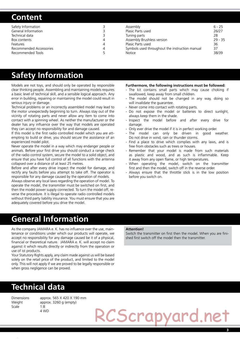 Jamara - X2-CRT BL - Manual - Page 3