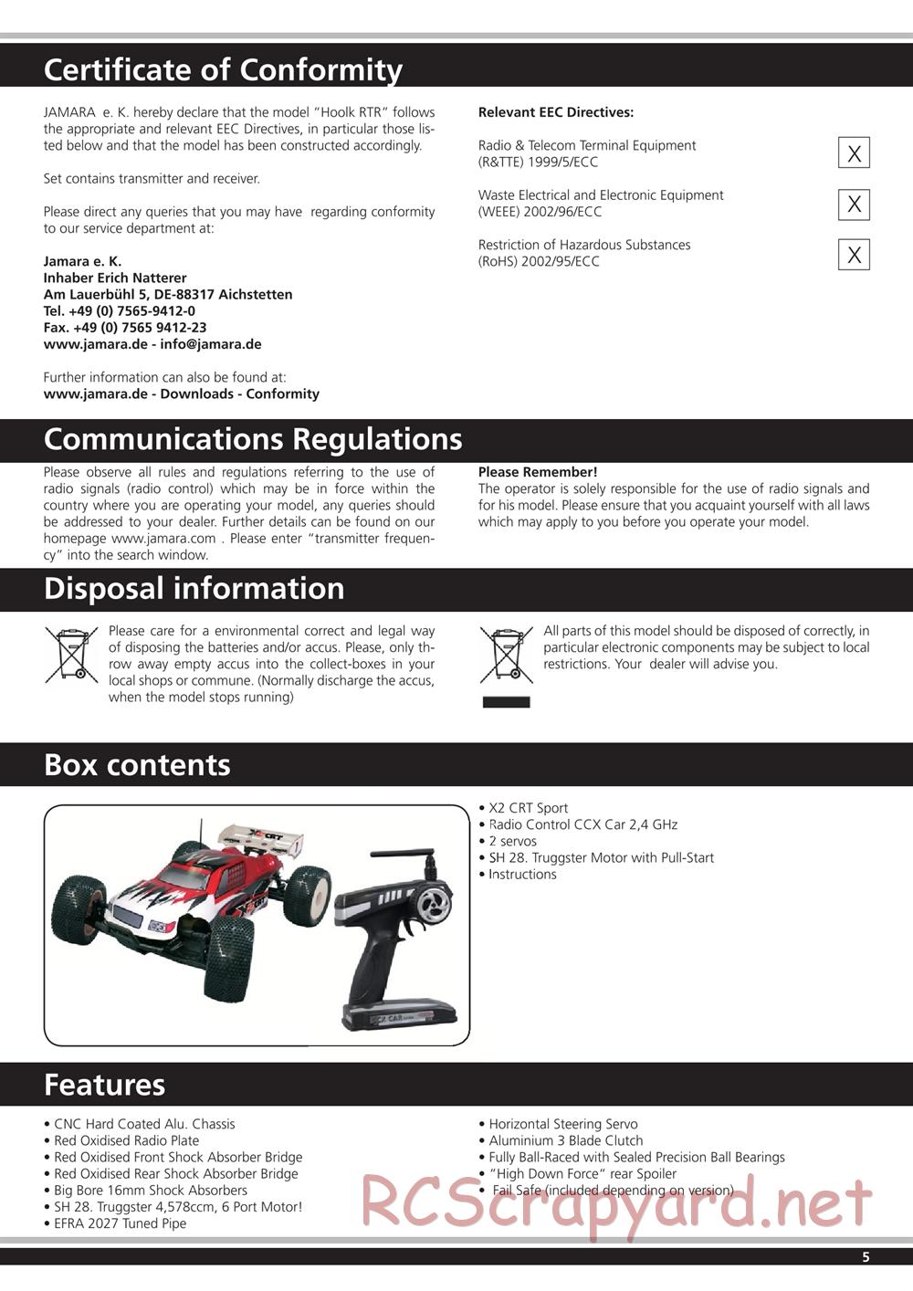 Jamara - X2-CRT Sport - Manual - Page 5