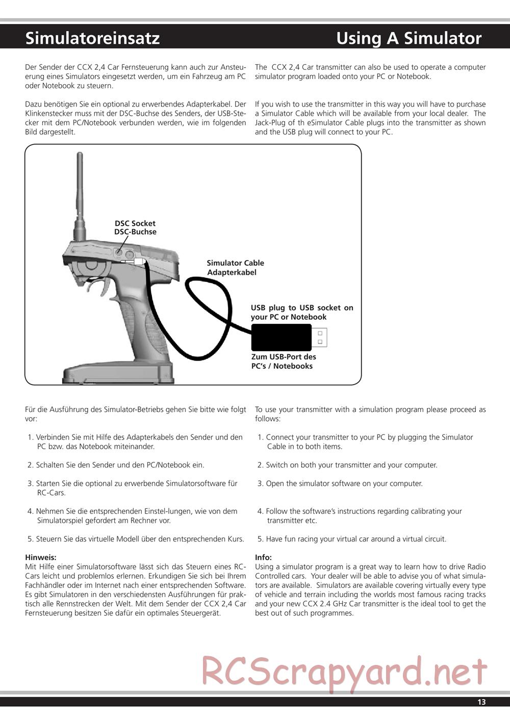 Jamara - X2-CRT Sport - Manual - Page 13