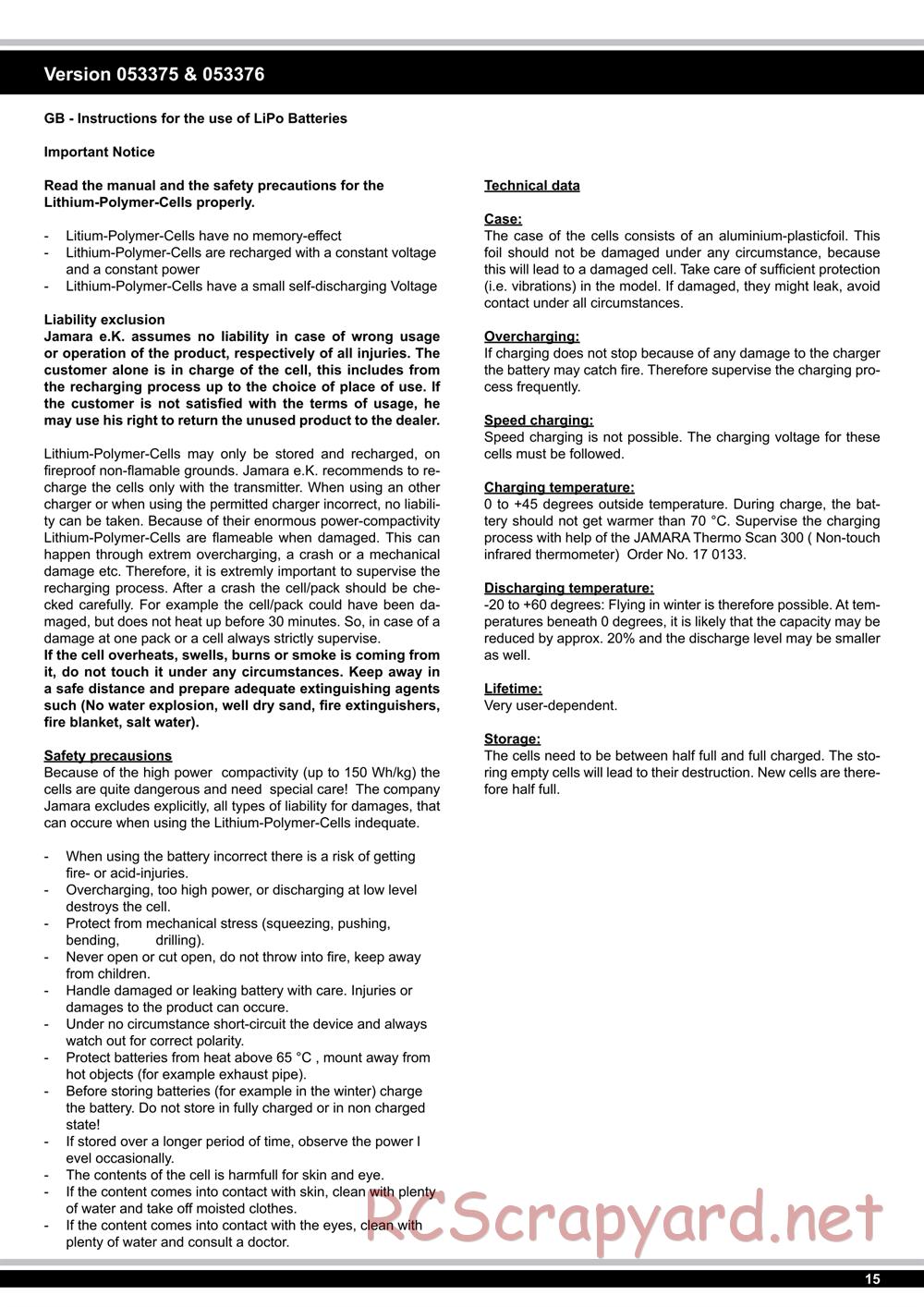 Jamara - Z18 CR The Beast - Manual - Page 15