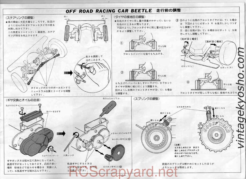 Kyosho - 2138 Beetle - Manual - Page 13