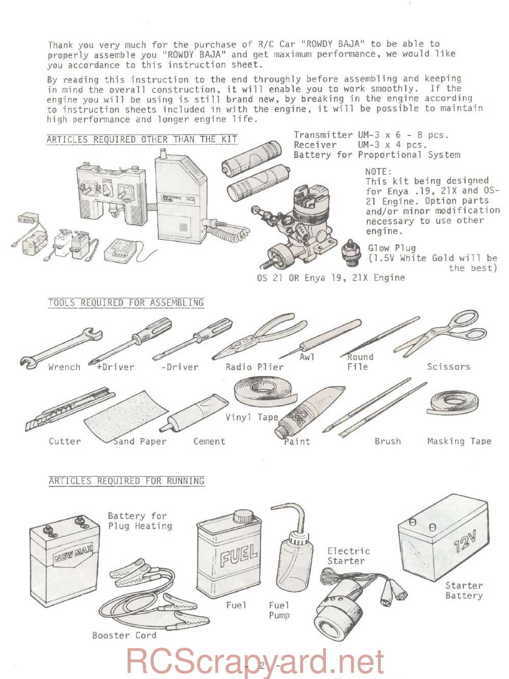 Kyosho - 2289 Circuit-20 Rowdy-Baja - Manual - Page 02