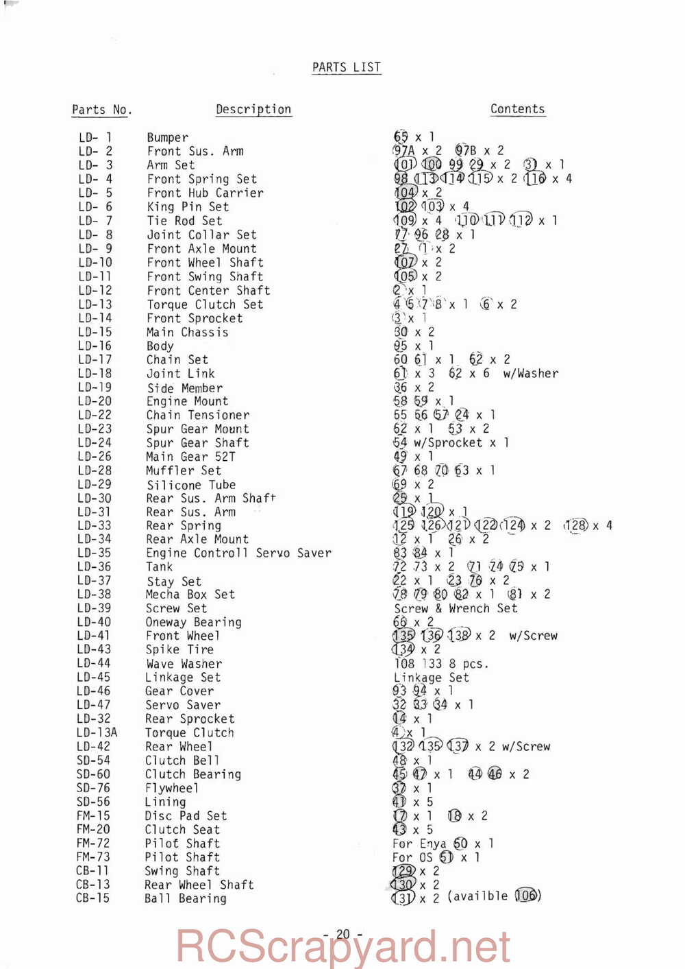 Kyosho - 2397 - Land-Jump-4D - with-Supliment - Manual - Page 21