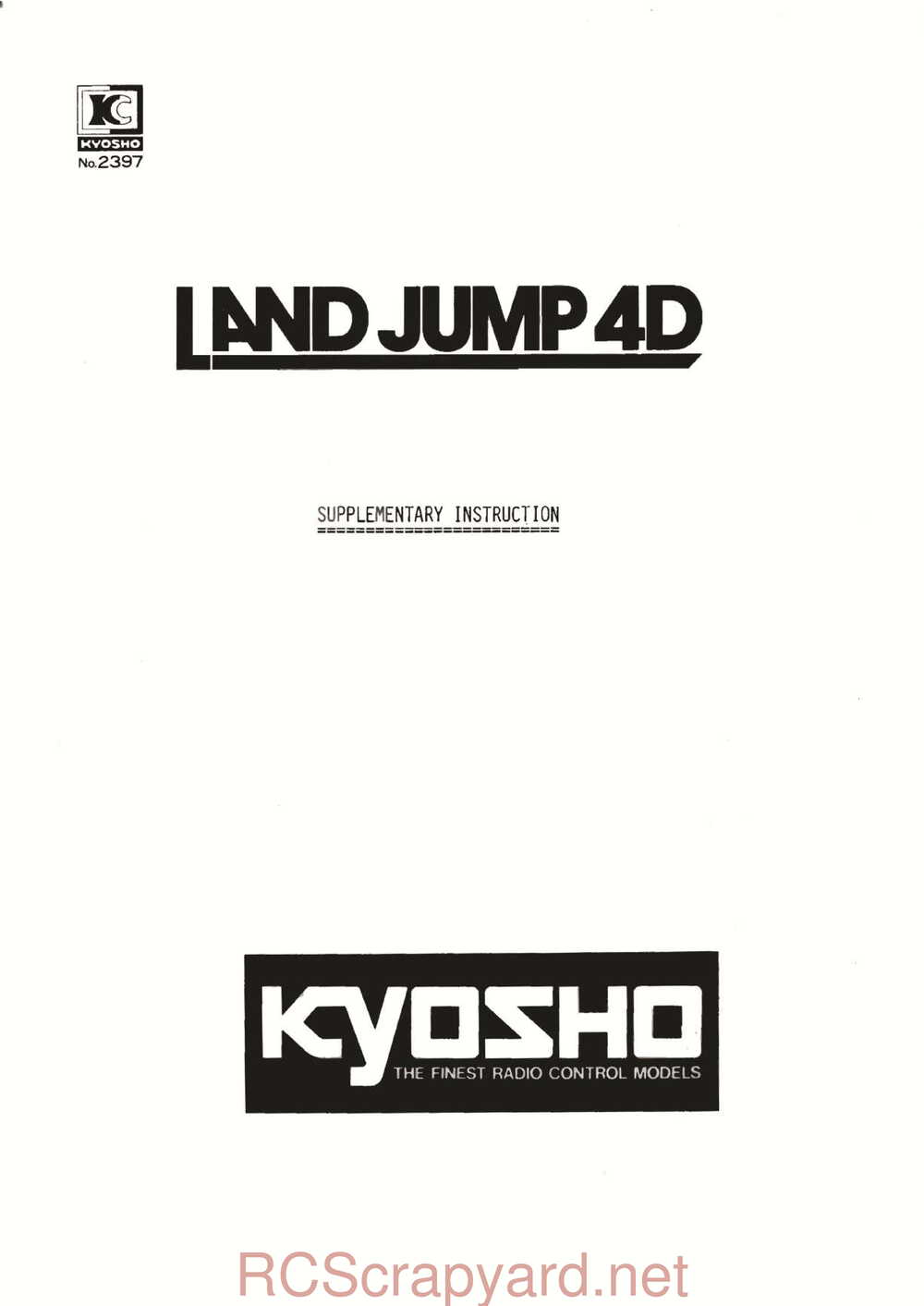Kyosho - 2397 - Land-Jump-4D - with-Supliment - Manual - Page 25