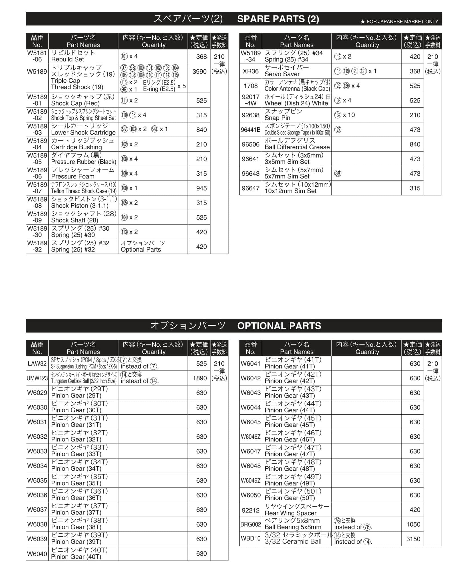 Kyosho - TF-5 Stallion - 30022 - RC Model Parts